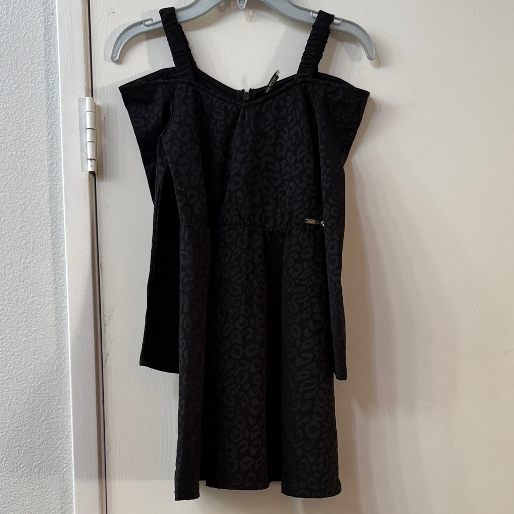 Guess Black Leopard Print Dress